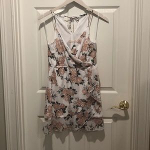 Pastel pink and green floral dress